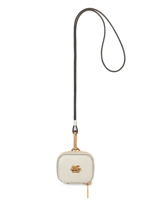 ETRO Pegaso leather airpods case - Neutrals