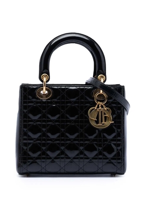 Christian Dior Pre-Owned 2012 Medium Patent Cannage Lady Dior satchel - Black