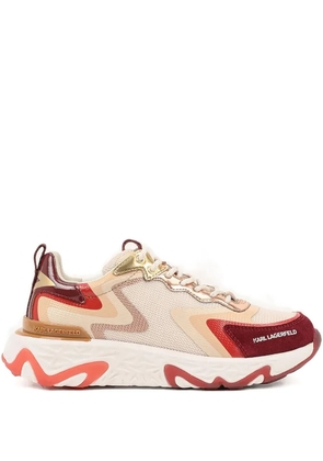Karl Lagerfeld metallic-panelled chunky sneakers - Neutrals