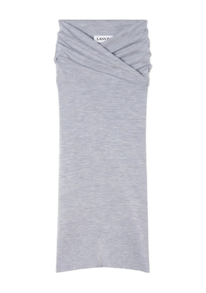 Lanvin draped wrap-effect midi skirt - Grey