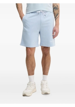 Karl Lagerfeld logo-embroidered side-striped shorts - Blue