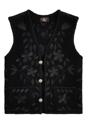 Ralph Lauren RRL floral buttoned waistcoat - Black