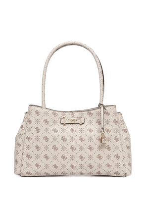 GUESS USA logo charm tote bag - Neutrals