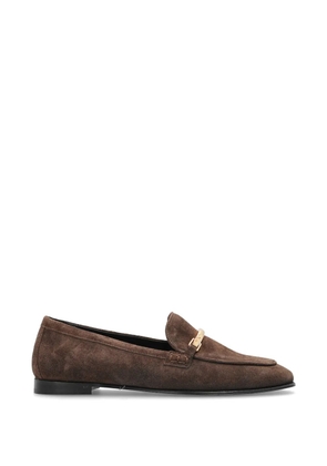 Furla metal bar loafers - Brown
