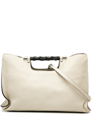 Gucci Pre-Owned 2000-2015 Medium Calfskin Bamboo Daily Shopper satchel - White