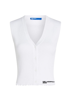 Karl Lagerfeld Jeans V-neck top - White