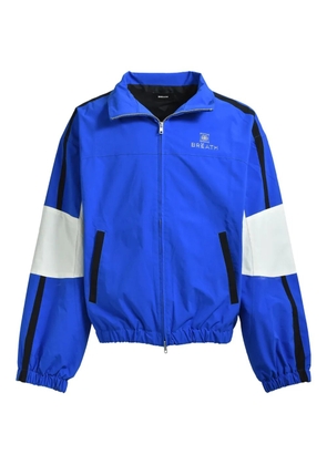 BREATH logo-detail bomber jacket - Blue