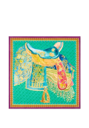 Shanghai Tang Tang Foulard floral scarf - Green