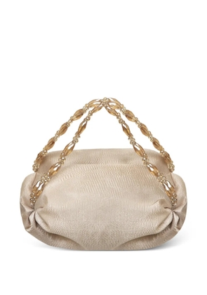 0711 Nino beaded-embellishments tote bag - Neutrals