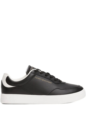 Tommy Hilfiger lace-up leather sneakers - Black