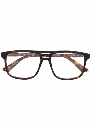 Gucci Eyewear pilot-frame glasses - Brown