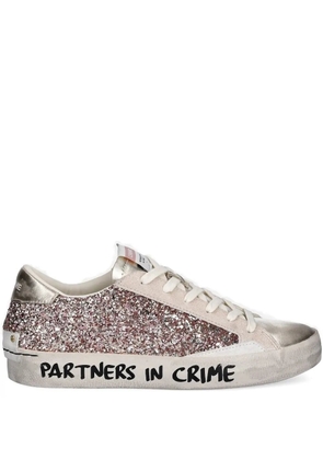 Crime London glitter-detail sneakers - Pink