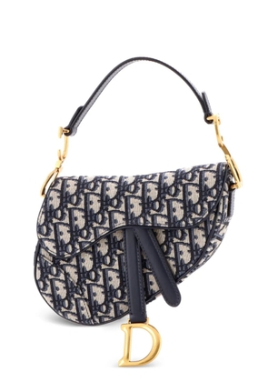 Christian Dior Pre-Owned Saddle Handbag Oblique Canvas Mini shoulder bag - Blue
