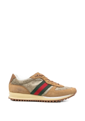 Gucci Pre-Owned Nora panelled sneakers - Brown