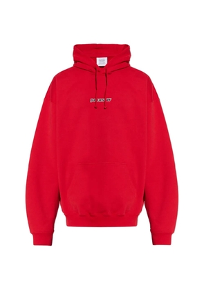 VETEMENTS long-sleeve drawstrings hoodie - Red