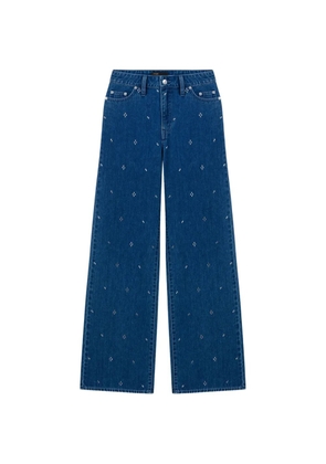 Maje rhinestone-embellished jeans - Blue