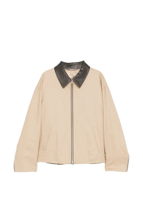 CROQUIS contrasting collar jacket - Neutrals