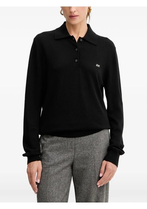 Miss Sixty logo-embroidered polo shirt - Black