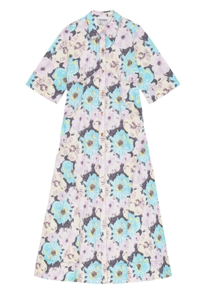 GANNI printed maxi dress - Blue