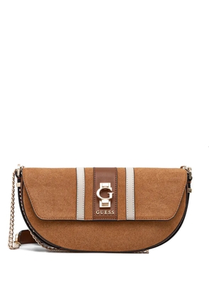 GUESS USA striped-detail crossbody bag - Brown