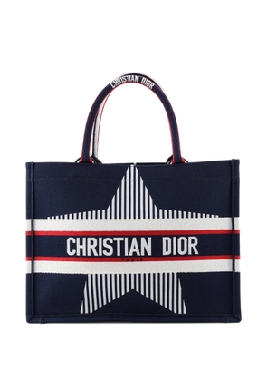 Christian Dior Pre-Owned Book Embroidered Canvas Medium tote bag - Blue