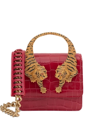 Roberto Cavalli medium Roar tiger-motif tote bag - Red