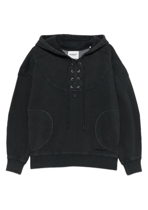 MARANT ÉTOILE lace-up hoodie - Black