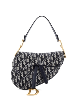 Christian Dior Pre-Owned Saddle Handbag Oblique Canvas Medium shoulder bag - Blue