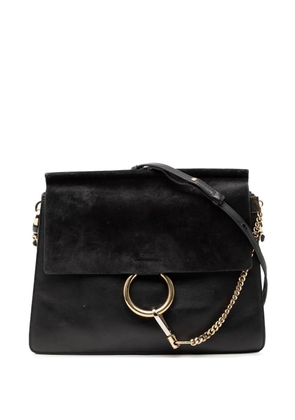 Chloé Pre-Owned 2010-2026 Medium Calfskin and Suede Faye crossbody bag - Black