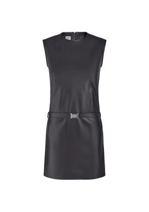 Tod's belted leather mini dress - Black