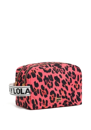 Bimba y Lola leopard-print make up bag - Pink