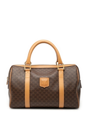 Celine Pre-Owned 2012 Macadam Coated Canvas boston bag - Brown