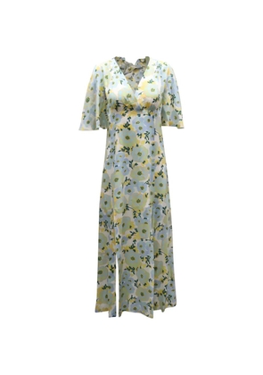 SANDRO bell-sleeve floral dress - Blue