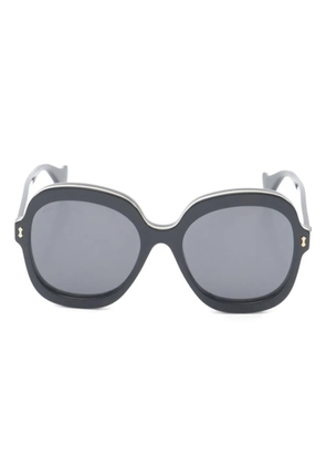 Gucci Pre-Owned 2020s round-frame sunglasses - Black