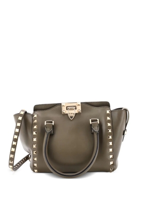 Valentino Garavani Pre-Owned Rockstud Rigid Leather Small tote bag - Brown