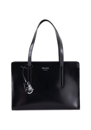 Prada Pre-Owned Re-Edition 1995 Top Handle Tote Spazzolato Leather Medium satchel - Black
