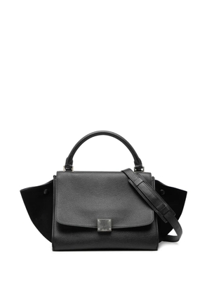 Celine Pre-Owned 2014 Small Drummed Calfskin and Suede Trapeze satchel - Black