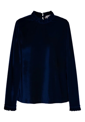 Isolda Maré ruffled velvet top - Blue