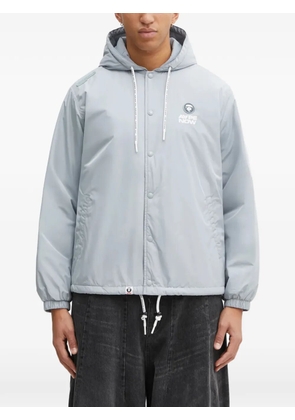 AAPE BY *A BATHING APE® logo-detail hooded jacket - Blue