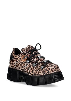 NEW ROCK Ante Leopardo Cuero, Tower Negro platform sneakers - Neutrals