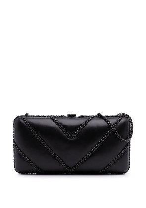 CHANEL Pre-Owned 2016-2017 Chevron Lambskin Chain Around Clutch on Chain shoulder bag - Black