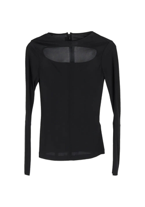 Victoria Beckham cut-out zipped-cuffs top - Black