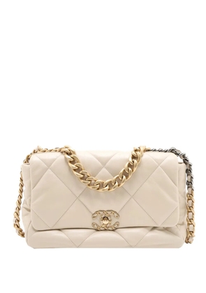 CHANEL Pre-Owned 2020 Large Lambskin 19 Flap satchel - Brown