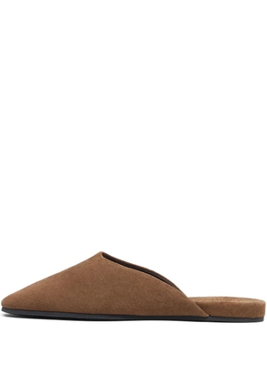 Bimba y Lola suede leather slippers - Brown