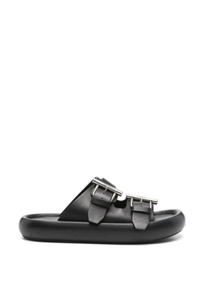 Alexander McQueen Pre-Owned buckle-detail leather sandals - Black
