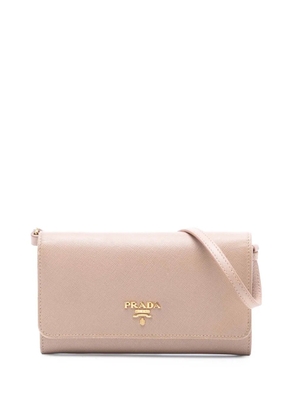 Prada Pre-Owned 2010-2025 Saffiano Wallet on Strap crossbody bag - Brown