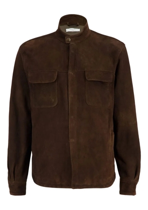 Boglioli flap-pocket suede jacket - Green