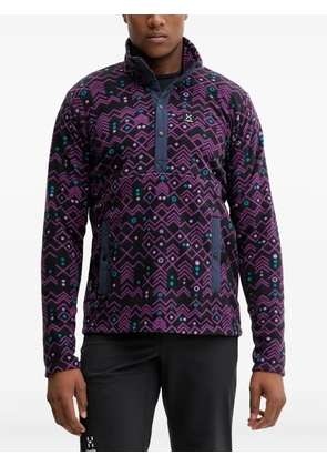 Haglöfs Mora geometric-patterned sweater - Purple
