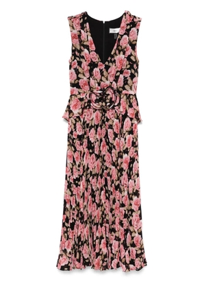 NISSA floral-print midi dress - Black
