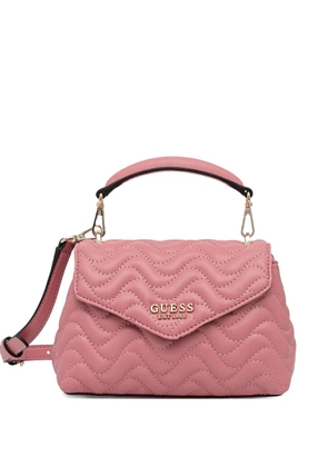 GUESS USA quilted top-handle cross body bag - Pink